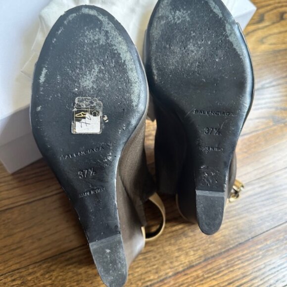 Balenciaga Glove Slingback Sandal, Graphite/Straw, Women's Size 37.5 - Picture 10 of 10